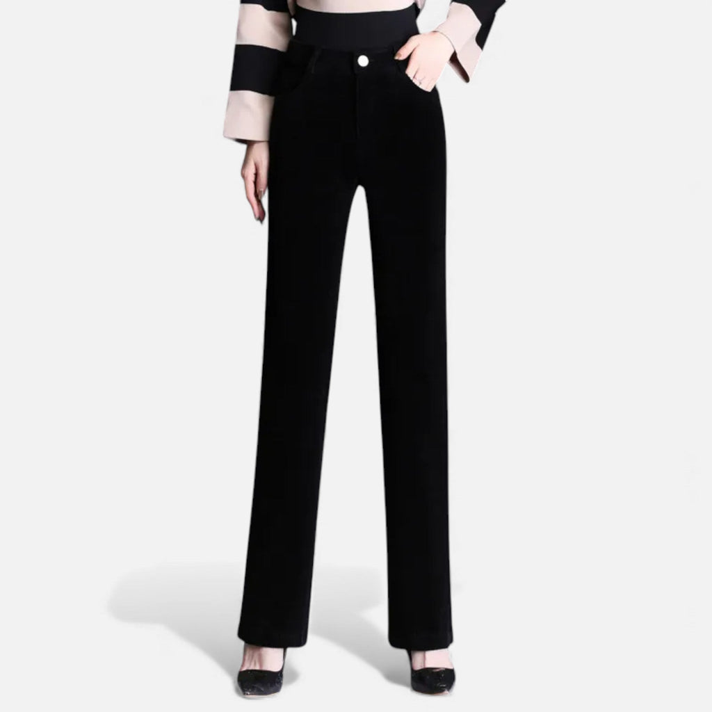 Maple & Bloom – Women’s Velvet Straight-Leg Trousers
