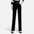 Maple & Bloom – Women’s Velvet Straight-Leg Trousers
