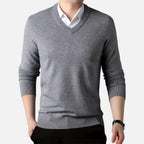 Mason | Men's Knit Cardigan With Long Sleeve And V Neck | Timeless