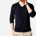 Mason | Men's Knit Cardigan With Long Sleeve And V Neck | Timeless