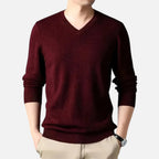 Mason | Men's Knit Cardigan With Long Sleeve And V Neck | Timeless