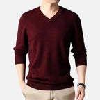 Mason | Men's Knit Cardigan With Long Sleeve And V Neck | Timeless