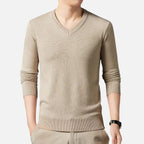 Mason | Men's Knit Cardigan With Long Sleeve And V Neck | Timeless