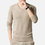 Mason | Men's Knit Cardigan With Long Sleeve And V Neck | Timeless