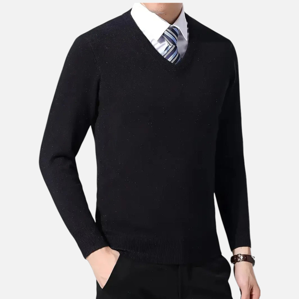 Mason | Men's Knit Cardigan With Long Sleeve And V Neck | Timeless