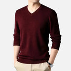 Mason | Men's Knit Cardigan With Long Sleeve And V Neck | Timeless