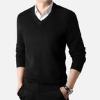 Mason | Men's Knit Cardigan With Long Sleeve And V Neck | Timeless