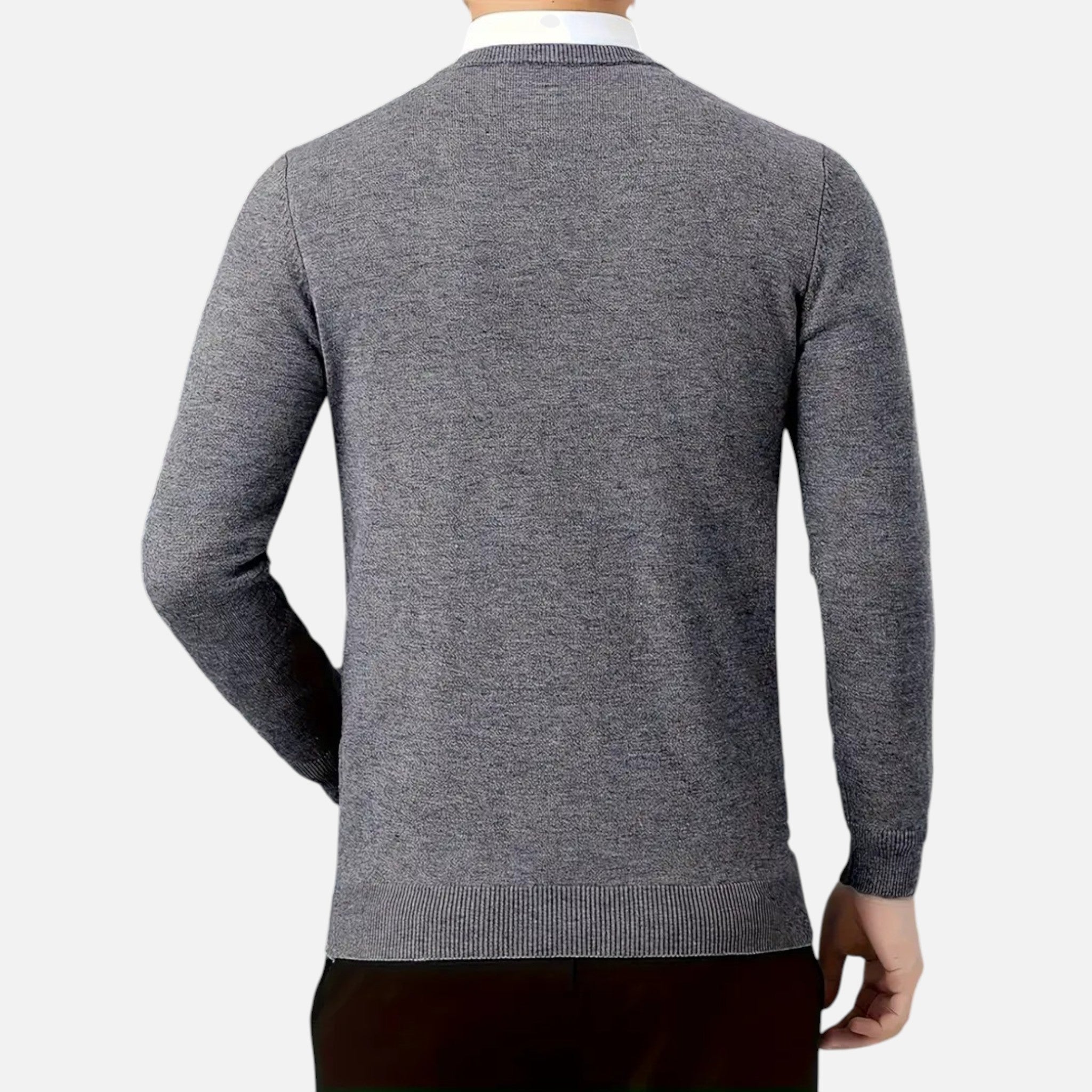 Mason | Men's Knit Cardigan With Long Sleeve And V Neck | Timeless