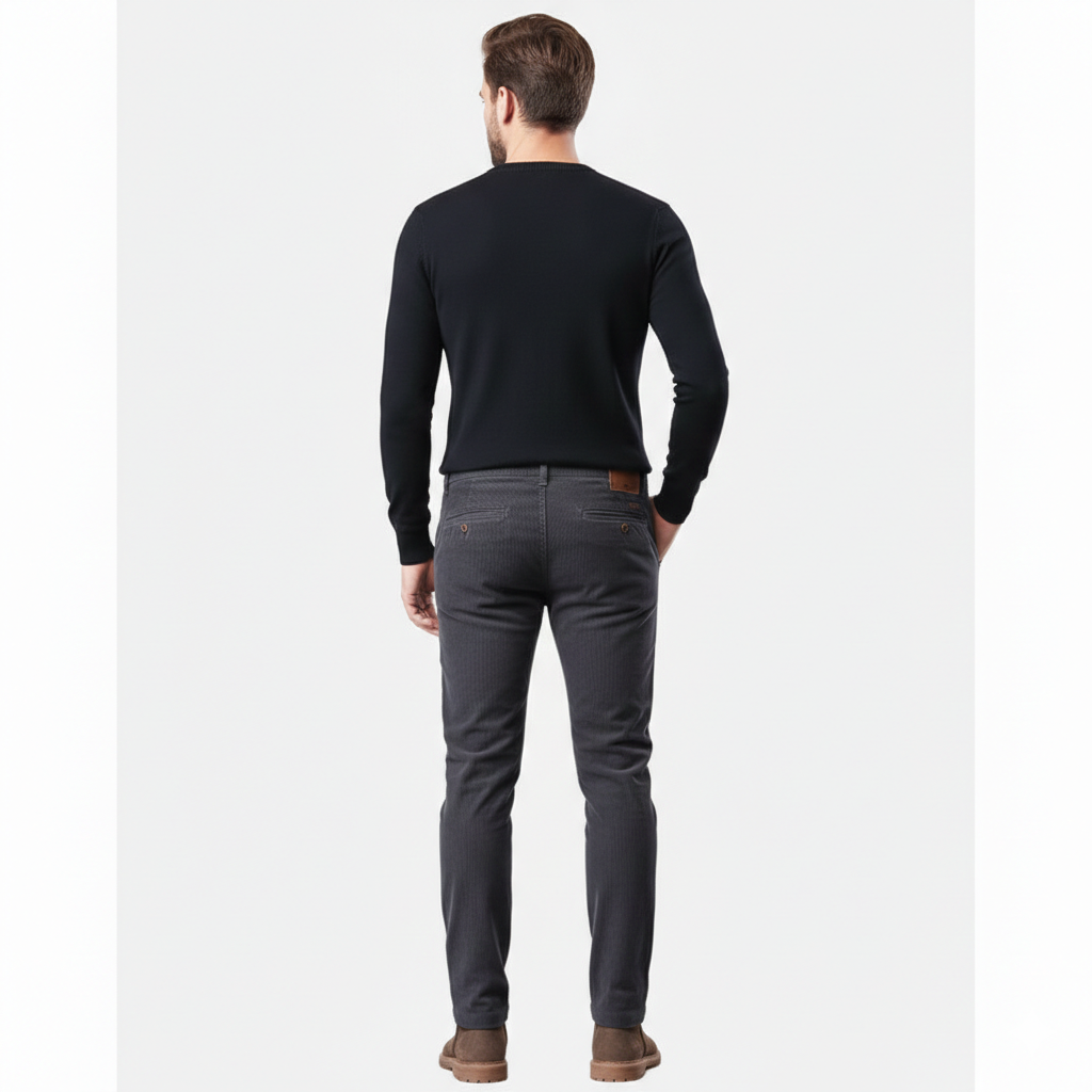 Mason | Men’s Mid-Rise Corduroy Trousers With Pockets And Pleats | Smart