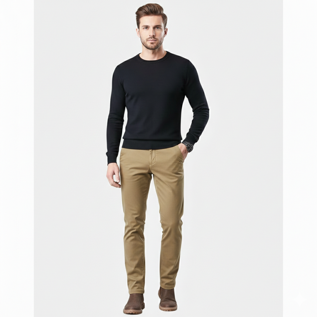 Mason | Men’s Mid-Rise Corduroy Trousers With Pockets And Pleats | Smart