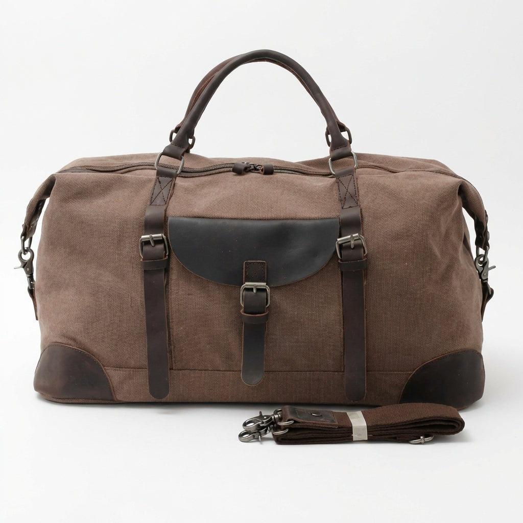 Mason | Unisex Duffel Bag With Front Flap Compartment And Buckle Strap | Functional