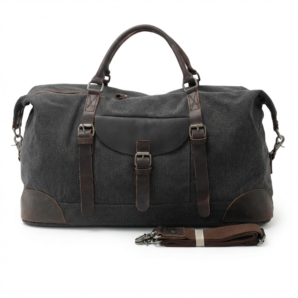 Mason | Unisex Duffel Bag With Front Flap Compartment And Buckle Strap | Functional