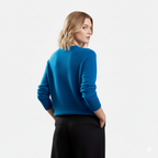 Mirelle | Women's Round-Neck Sweater With Ribbed Cuffs | Minimalist