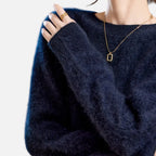 Mirelle | Women's Round-Neck Sweater With Ribbed Cuffs | Minimalist