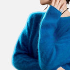 Mirelle | Women's Round-Neck Sweater With Ribbed Cuffs | Minimalist