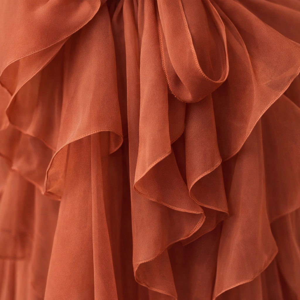 Nephele | Women's Cocktail Dress With Halter Neck And Layered Ruffle Maxi Silhouette | Elegant