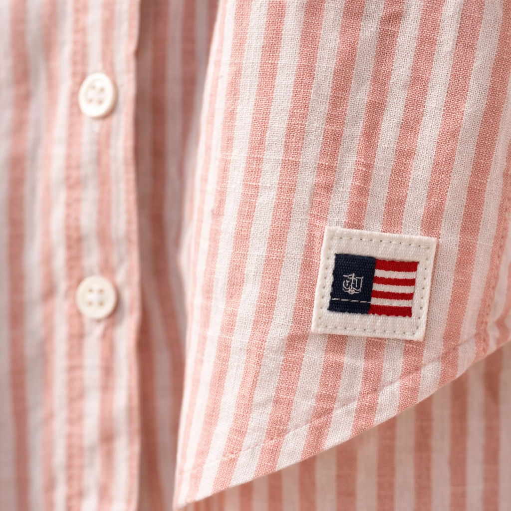 Nicole | Women’s Formal Dress With Striped Fabric And Button Front | Casual