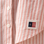 Nicole | Women’s Formal Dress With Striped Fabric And Button Front | Casual