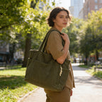 Noelle | Women’s Tote Bag With Soft Ribbed Texture And Handy Inner Pockets | Chic