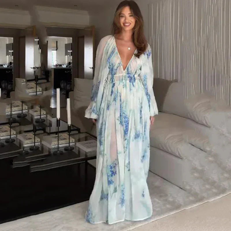 Nora | Women’s Formal Dress With Sheer Sleeves | Elegant