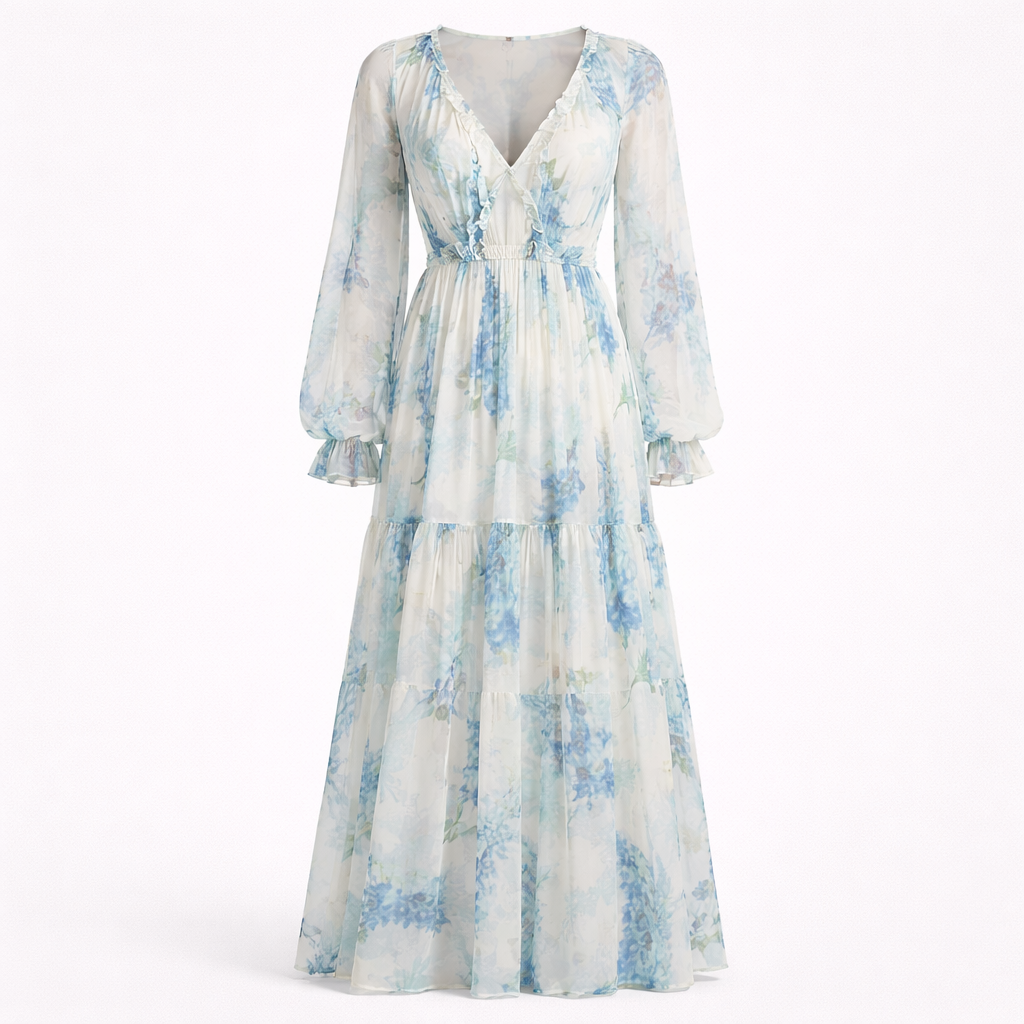 Nora | Women’s Formal Dress With Sheer Sleeves | Elegant