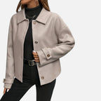 Olivia | Women's Button-Front Coat With Long Sleeve | Chic