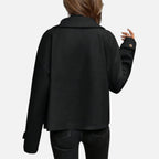 Olivia | Women's Button-Front Coat With Long Sleeve | Chic