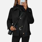 Olivia | Women's Button-Front Coat With Long Sleeve | Chic