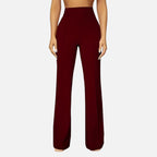 Olivia | Women's High-Waist Trousers With Pleats And Wide Leg | Elegant