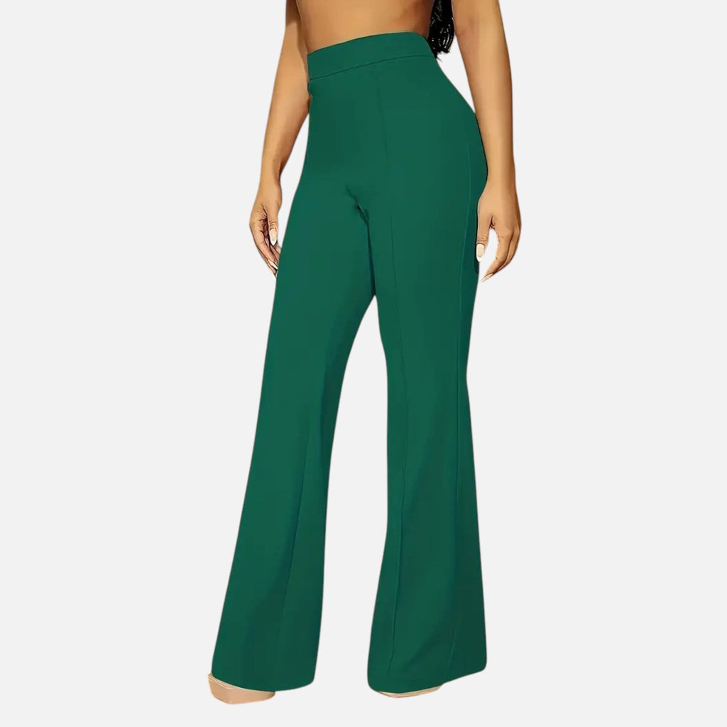 Olivia | Women's High-Waist Trousers With Pleats And Wide Leg | Elegant