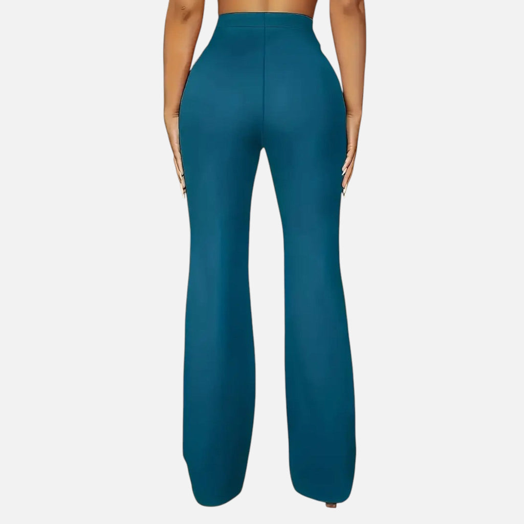 Olivia | Women's High-Waist Trousers With Pleats And Wide Leg | Elegant