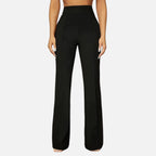 Olivia | Women's High-Waist Trousers With Pleats And Wide Leg | Elegant