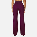 Olivia | Women's High-Waist Trousers With Pleats And Wide Leg | Elegant