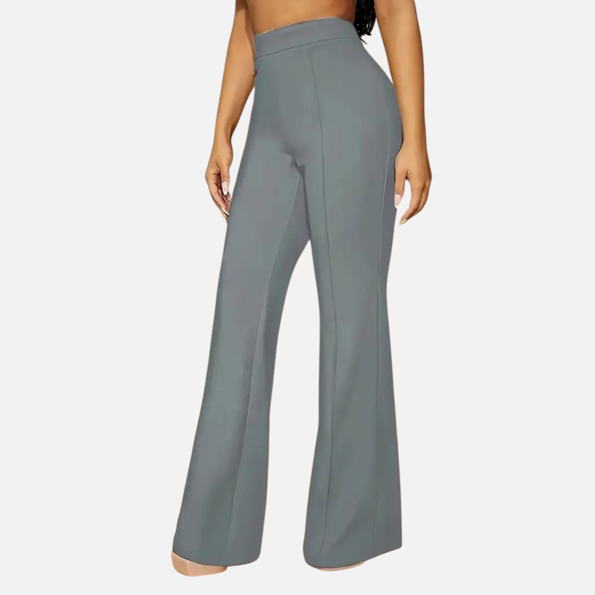 Olivia | Women's High-Waist Trousers With Pleats And Wide Leg | Elegant