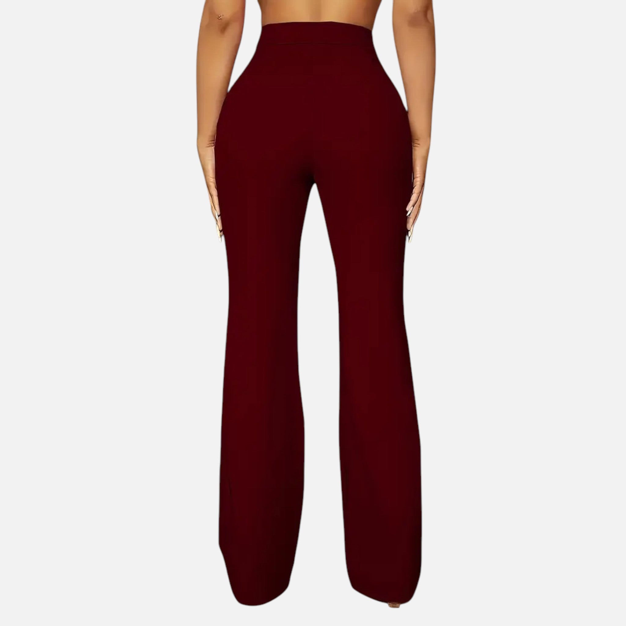 Olivia | Women's High-Waist Trousers With Pleats And Wide Leg | Elegant