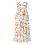 Penelope | Floral Graduation Dress for Women | Summer Halter Maxi