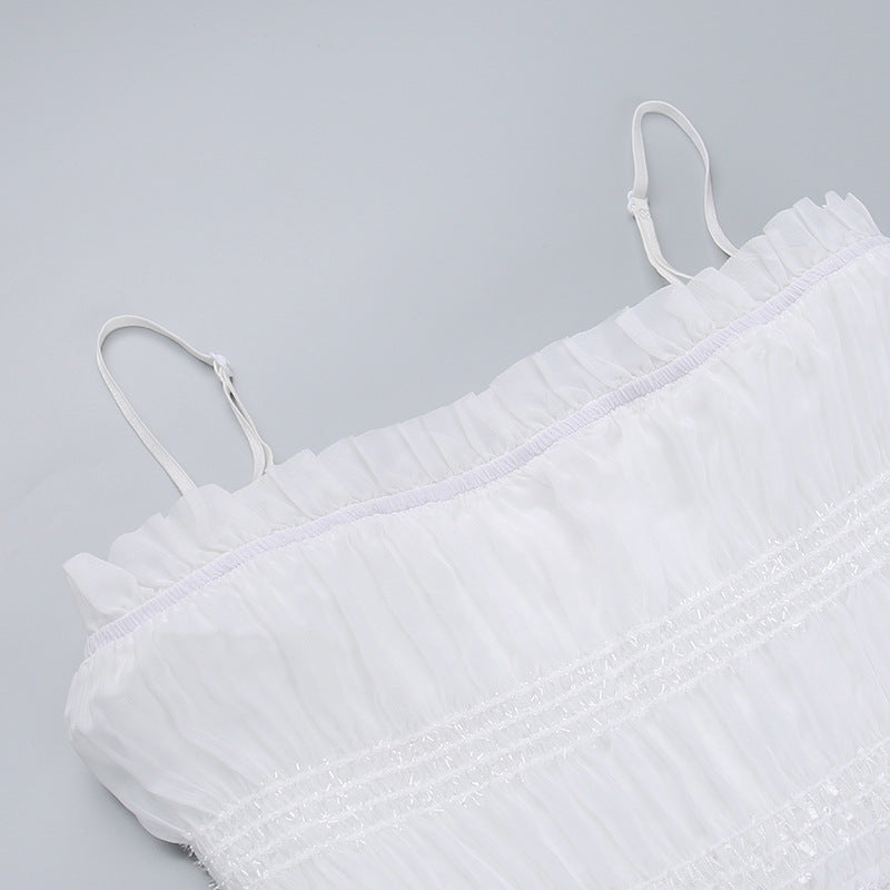 Saoirse | Women’s Elegant Graduation Dress With Ruffle Texture | Slim Fit Midi