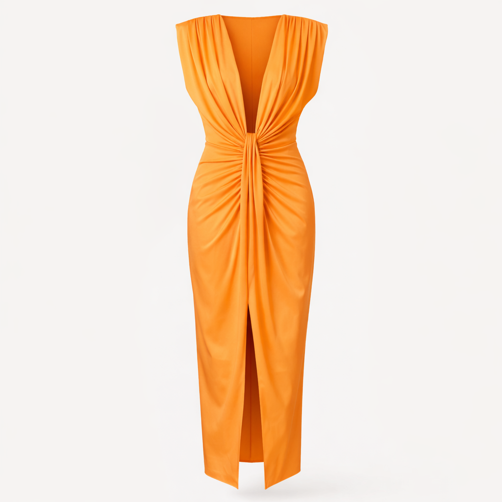 Selena | Women's Cocktail Dress With Draped Design And Elegant Midi Silhouette | Party