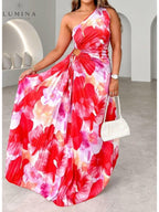 Seraphina | Women's Wedding Guest Dress With Asymmetric Neckline And Pleated Skirt