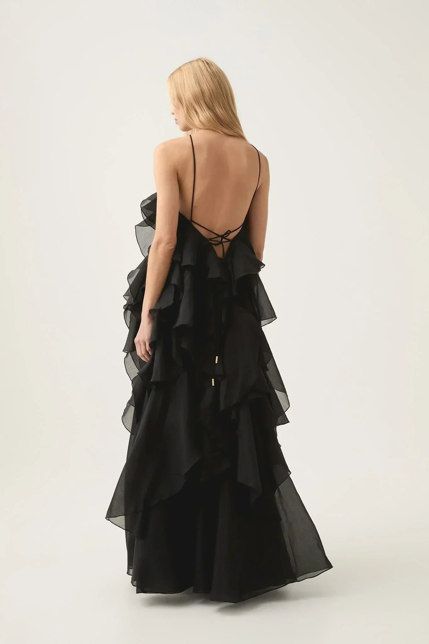 Selena | Women's Wedding Guest Dress With Strapless Neckline And Layered Ruffles