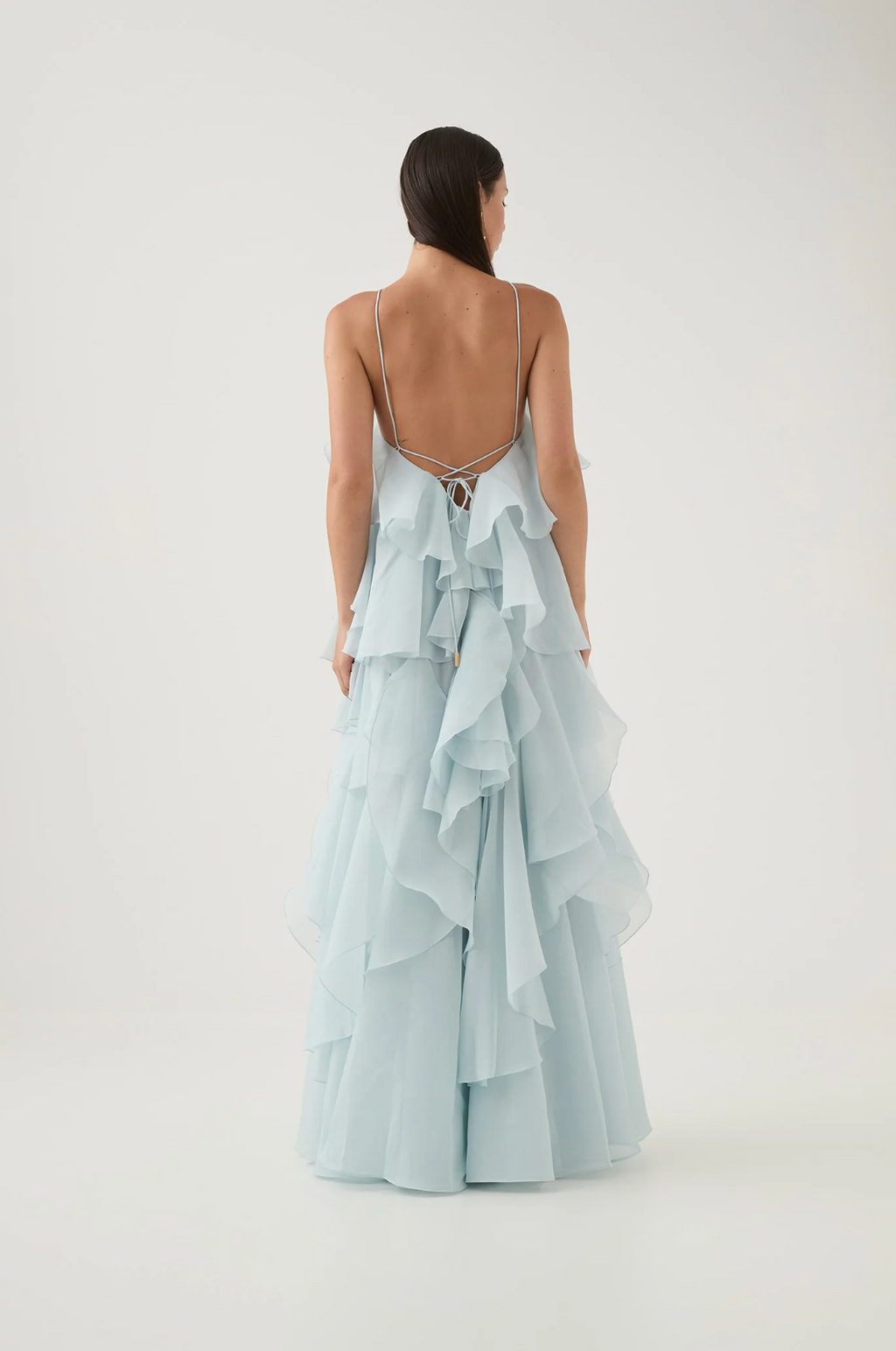 Selena | Women's Wedding Guest Dress With Strapless Neckline And Layered Ruffles