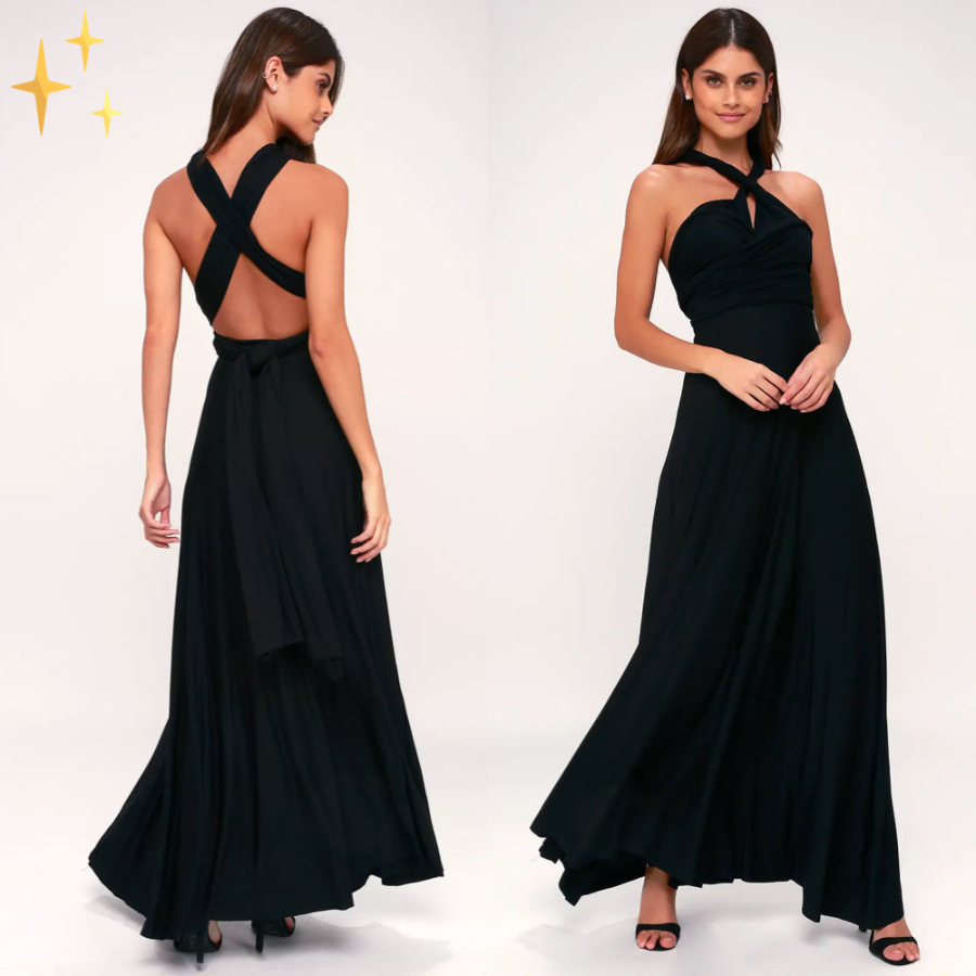 Signe | Women’s Graduation Dress With Plunge Neck And Wrap Tie Design | Elegant