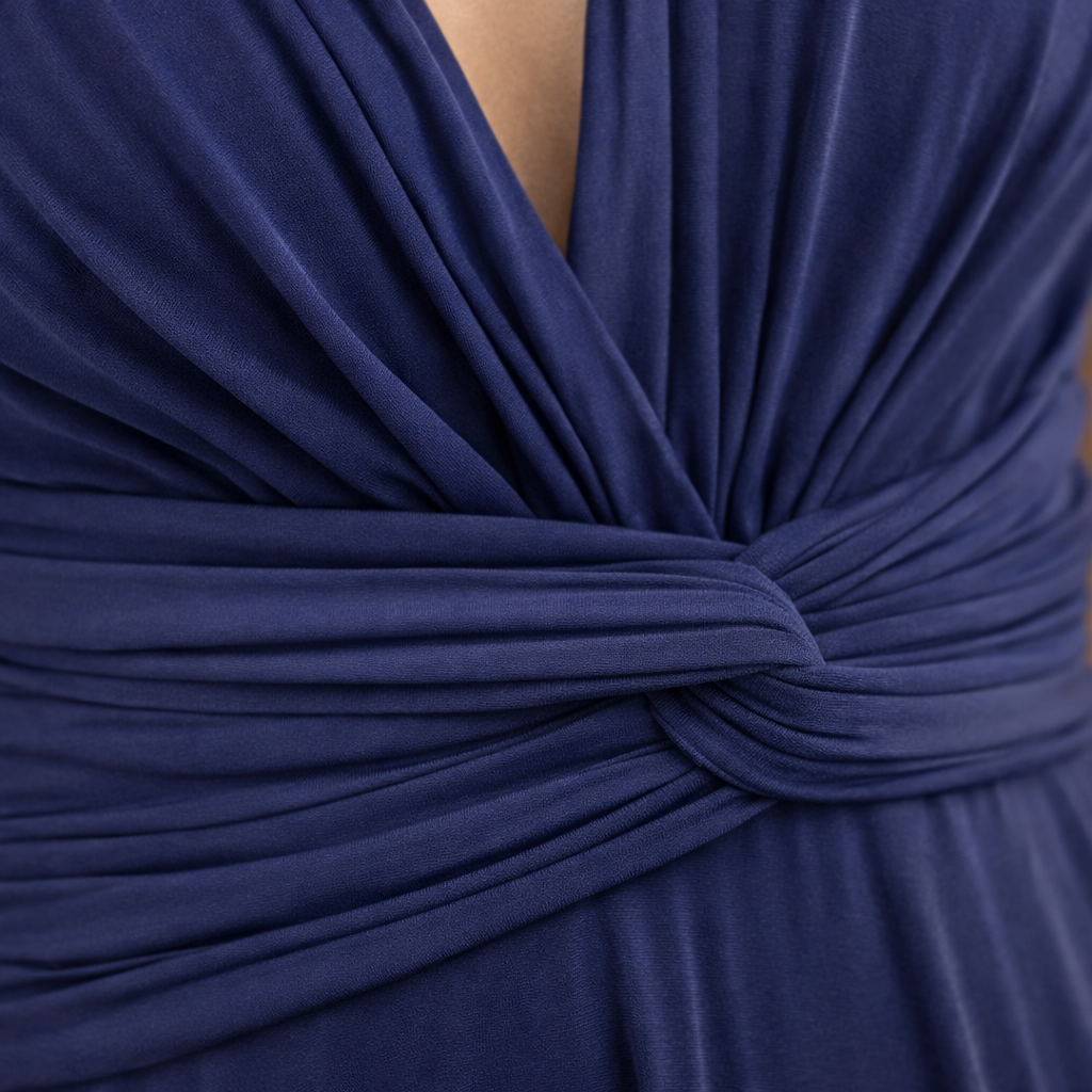 Signe | Women’s Graduation Dress With Plunge Neck And Wrap Tie Design | Elegant