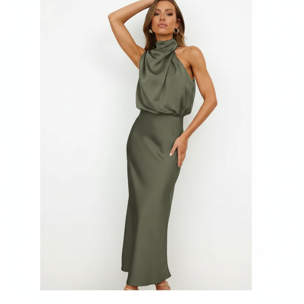 Simona | Women Cocktail Dress With V-Neckline And Flared Skirt | Party Style