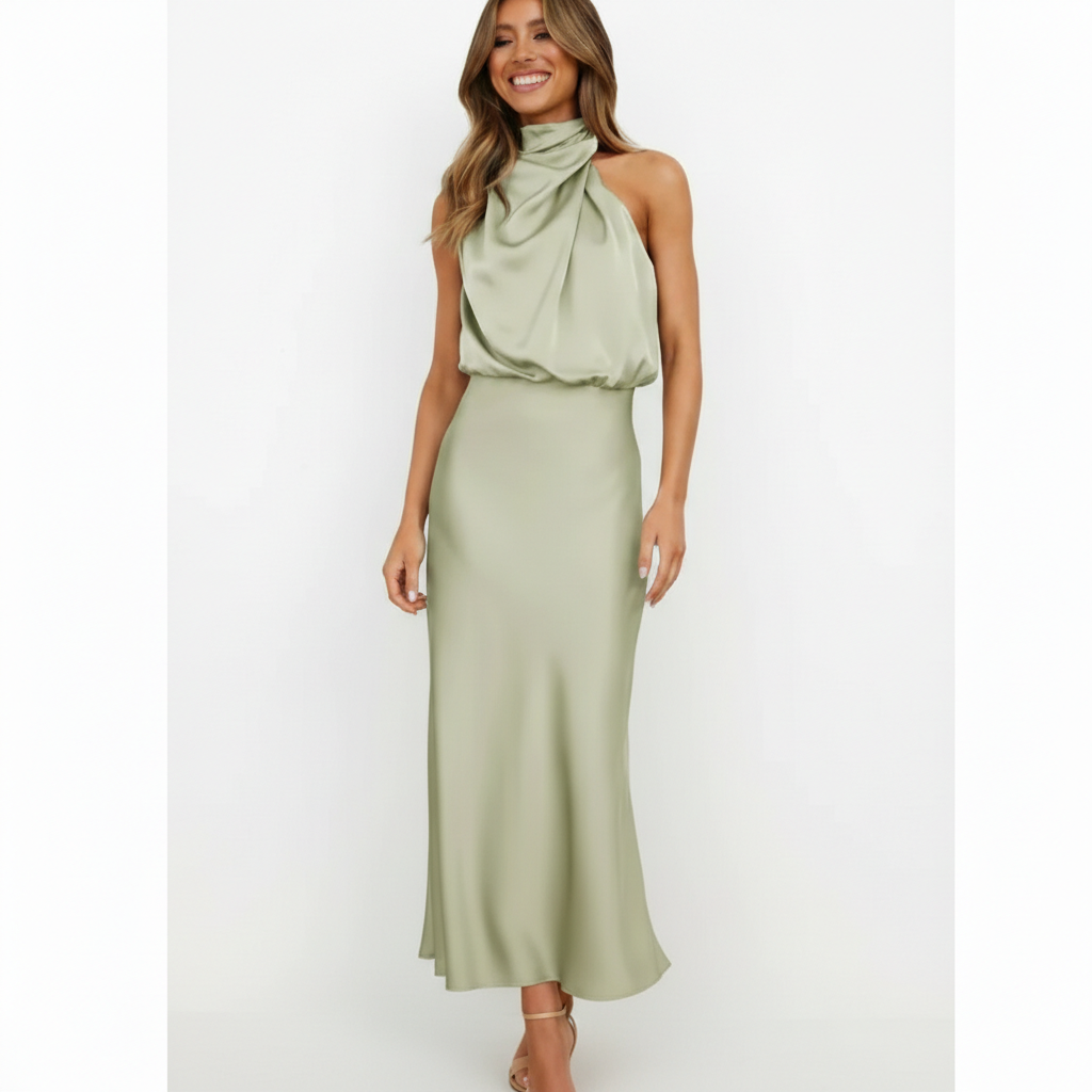 Simona | Women Cocktail Dress With V-Neckline And Flared Skirt | Party Style