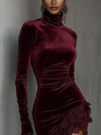 Sophia | Women's Prom Dress With High Neckline And Asymmetrical Hem