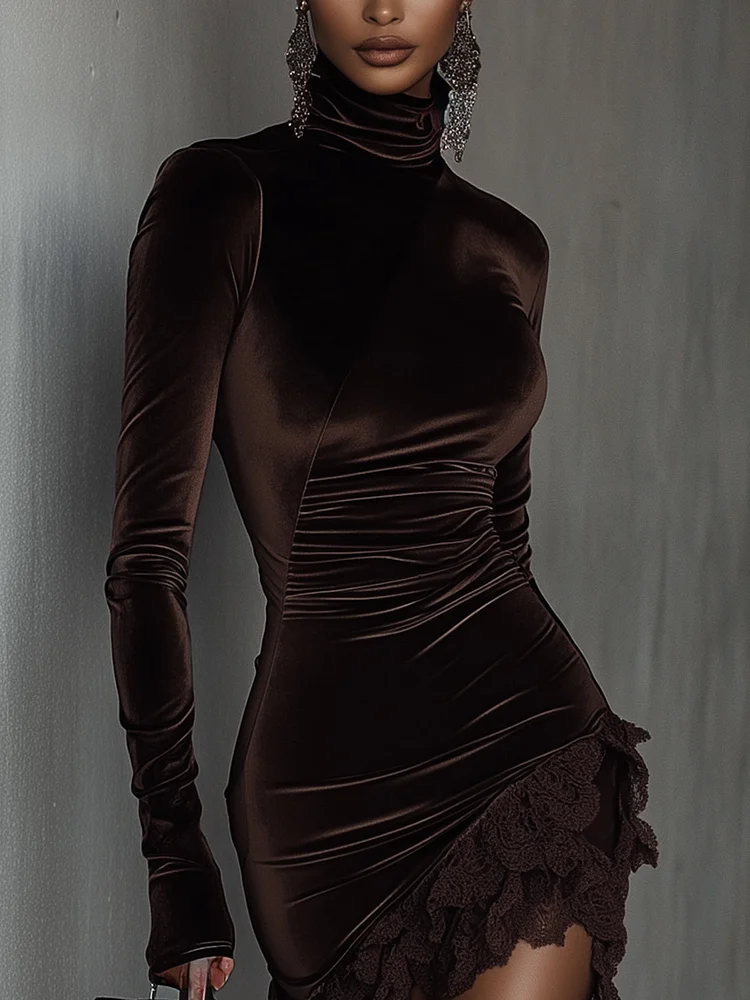 Sophia | Women's Prom Dress With High Neckline And Asymmetrical Hem