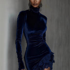 Sophia | Women's Prom Dress With High Neckline And Asymmetrical Hem