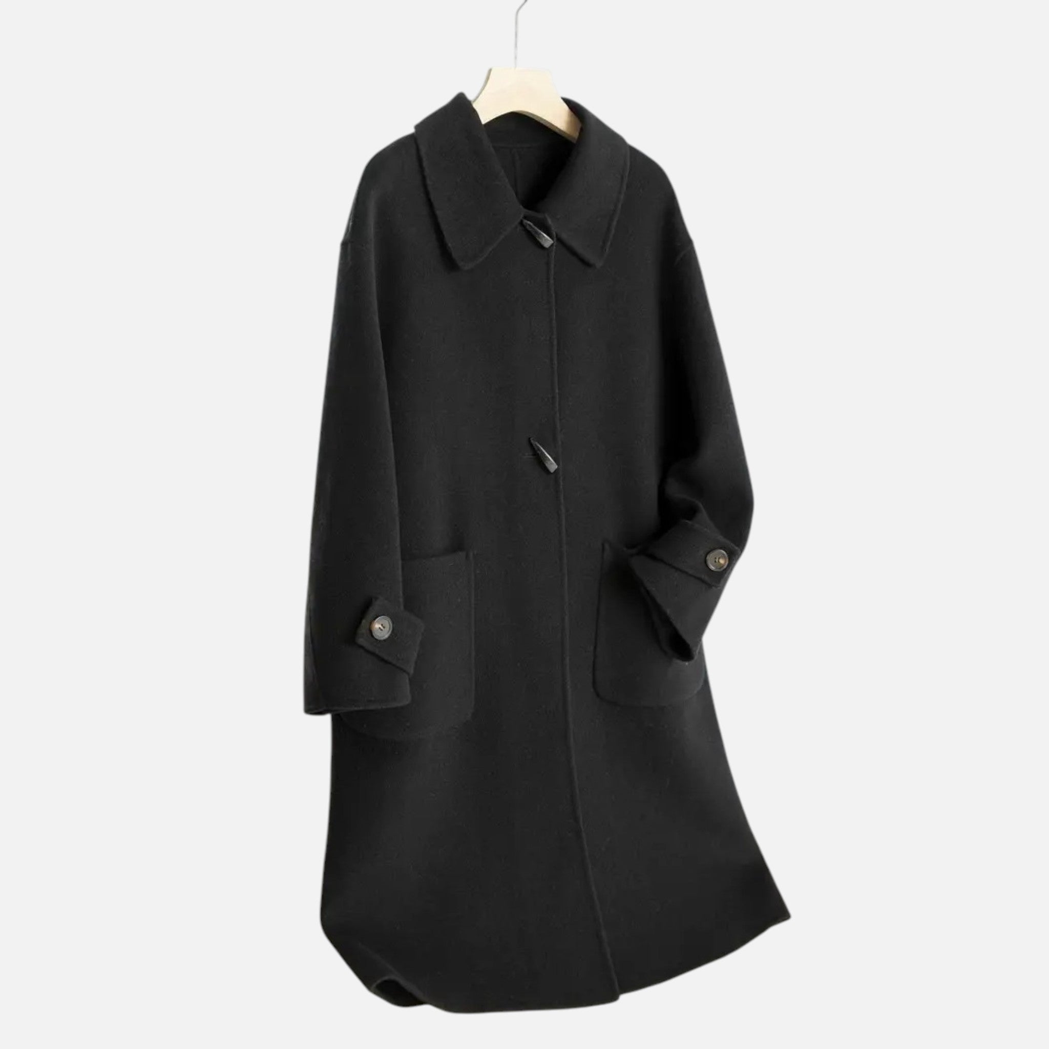 Sophia | Women's Trench Coat With Pockets And High Neck | Minimalist