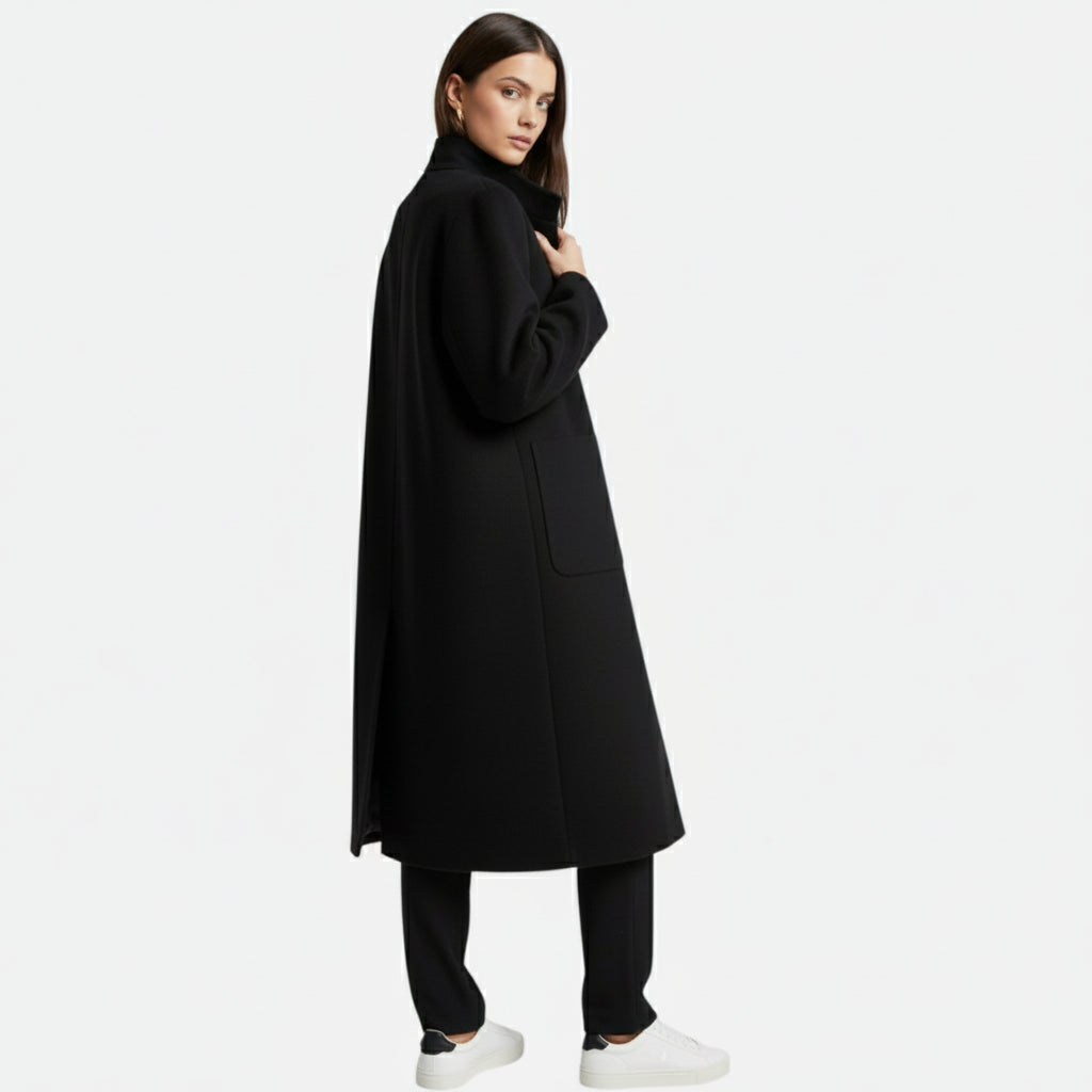 Sophia | Women's Trench Coat With Pockets And High Neck | Minimalist